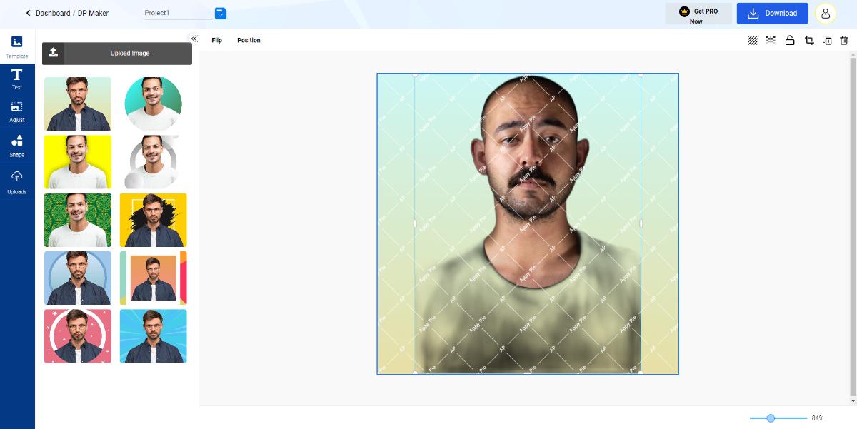 How to make a PFP on AppyPie step 3